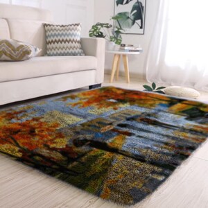Abstract Decor Latch Hook Pillow: DIY Cushion Case for Personalized Gifts and Home Accents