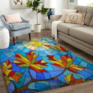 Christmas Latch Hook Kit with Printed Canvas - Large DIY Rug for Adults