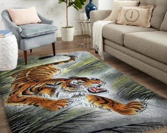 Roaring Tiger Latch Hook Rug Kit – Wild Animal Tufting DIY Craft