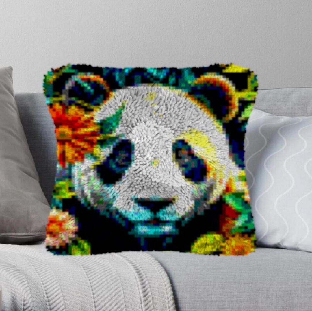 DIY Latch Hook Pillow Kits/ Embroidery / Cross Stitch Pillow Cover