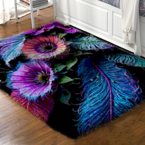 Contemporary Latch Hook Kit - Create Your Own Colorful Cushion Latch Hook Rug Today！