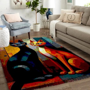 Farbe Katzen-Klapphaken-Teppich, großes Knüpfhaken-Set, perfekt für Wohnzimmer-Dekor