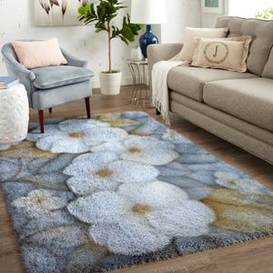 Le bonheur de la chambre : tapis confortables à loquets pour des nuits reposantes - Grand kit de tapis à loquets pour adultes Kits de loquets avec toile imprimée