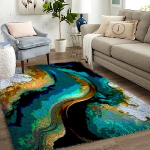 Latch Hook Rug ，Vintage Style Latch Hook Rug Kit - Classic Home Décor