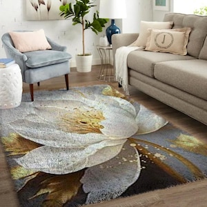 Latch Hook Kits, Flower Large Latch Hook Rug Kit for Adults Latch Hook Kits with Printed Canvas Christmas Decoration