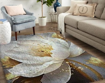 Latch Hook Kits, Flower Large Latch Hook Rug Kit for Adults Latch Hook Kits with Printed Canvas Christmas Decoration