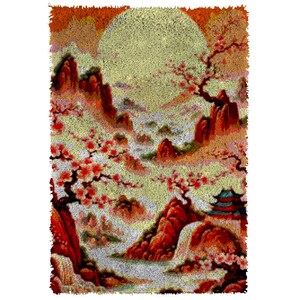 Abstract Latch Hook Kit and Rug: Express Yourself with Unique Home Decor