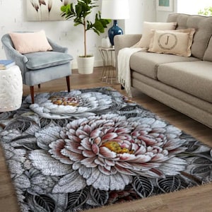 Große Knüpfhaken-Sets blume, große Knüpfhaken-Sets für Erwachsene mit bedruckter Leinwand - personalisierte Teppich-Sets für Eingangsbereiche