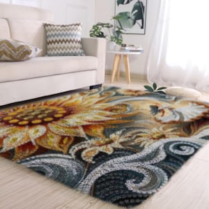 Handmade Latch Hook Rug Kit: Contemporary Cushion Cover for Gifts and Home Decor Latch hook Kit