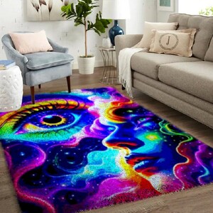 Teppich-Set, Großes Knüpfteppich-Set für Erwachsene mit bedruckter Leinwand - Geschenk für Ihn: Personalisierte Bodendekoration