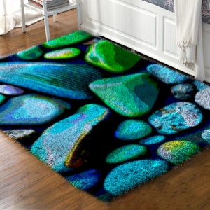 Custom Latch Hook Rug and Kit - Embroidered Monogrammed for a Special Anniversary Gift!