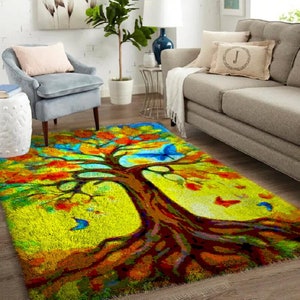Grandparents Gift: Latch Hook Kit and Rug for a Handmade Heirloom Quality Rug