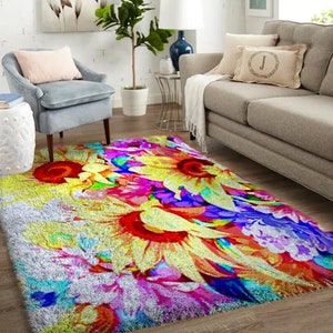 Alfombra con gancho de cierre Blooming Beauty: fantasía floral, decoración del hogar de inspiración vintage, idea de regalo perfecta
