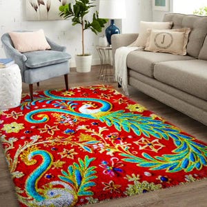 Kits de alfombras con gancho de pestillo personalizados para decoración del hogar, kit de alfombras con gancho de pestillo grande para adultos, kits de gancho de pestillo con lienzo impreso