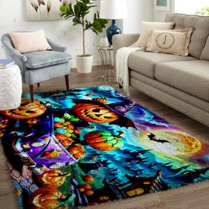 Kits de gancho de pestillo para Halloween, kit de alfombra de gancho de pestillo grande para adultos, kits de gancho de pestillo con lienzo impreso, kits de alfombra personalizados para bordado