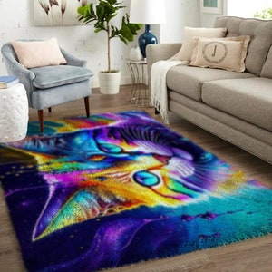 Cat Latch Hook Kits, Large Latch Hook Rug Kit for Adults Latch Hook Kits with Printed Canvas Christmas  Decoration