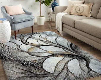 DIY Latch Hook Rug Kit: Abstract Tree, Acrylic Yarn Craft Project