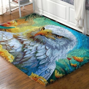 Latch Hook Rug ，Vibrant Latch Hook Rug Kit, Bring Color to Your Home