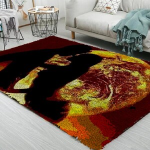 Gift for Couples Kit: Latch Hook Kits, Large Latch Hook Rug Kit for Adults Latch Hook Kits with Printed Canvas