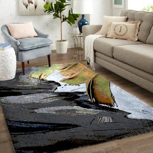 Embrodiered Latch Hook Kit and Rug: Craft with an Elegant Twist