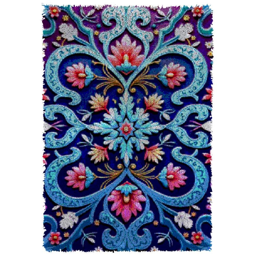 ShowNiceArt Latch Hook Rug Kits For Adults,Crafting Arts Cushion Mat Crochet Tapestry Sofa Decor 20*15in