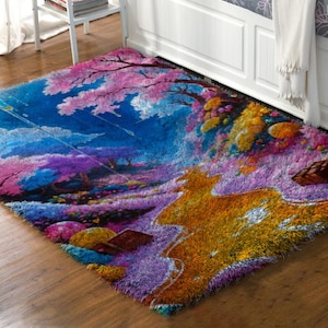 Contemporary Latch Hook Kit and Rug: Stylish DIY Rugs for Today's Living