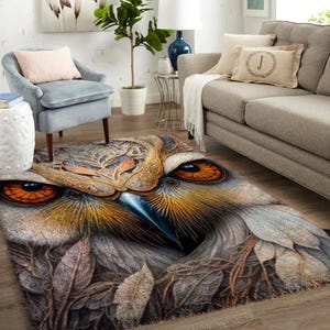 Gestickte Teppiche: Knüpfteppich-Set für genähte Bodenkunst - Großes Knüpfteppich-Set für Erwachsene mit bedruckter Leinwand