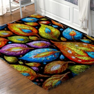 Handmade Latch Hook Rug with Matching Kit - The Perfect Gift for Craft Lovers!