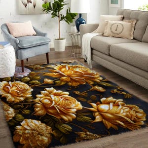 Flower Latch Hook Kits, Large Latch Hook Rug Kit for Adults Latch Hook Kits with Printed Canvas - Personalized Rug Kits for Entryways