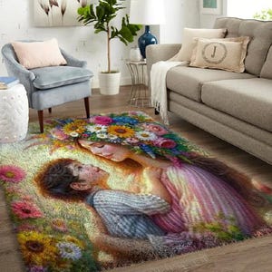 Knüpfhaken-Kits, großes Knüpfteppich-Kit für Erwachsene mit bedruckter Leinwand - Einzigartige Geschenke für die Feier der Frau