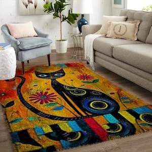 Kits de crochets chat, grand kit de tapis avec crochets pour adultes, kits de crochets avec toile imprimée - Kits de tapis personnalisés pour entrées