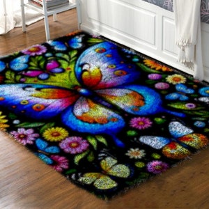 Eco-Friendly Latch Hook Rug and Kit - Sustainable Home Decor with a DIY Twist!