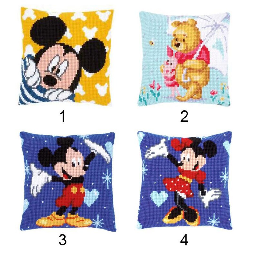 Latch Hook Kits Make Your Own Cushion Mickey Preprinted Canvas Crochet