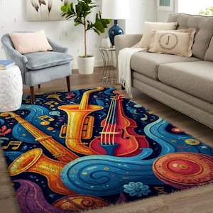 Tapis coloré à crochets avec loquet, grand kit de tapis à crochets avec loquet, parfait pour la décoration de salon