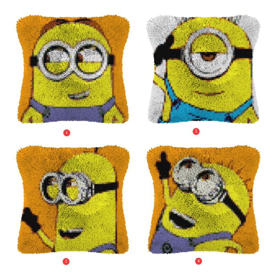 Latch Hook Kits Make Your Own Cushion Cartoon Preprinted Canvas