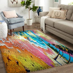 Abstrakter Teppich mit Knüpfteppich - Moderne Dekoration für Zuhause