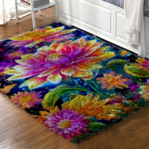 Tribal Area Rug Latch Hook Kit and Rug: Celebrate Cultural Patterns
