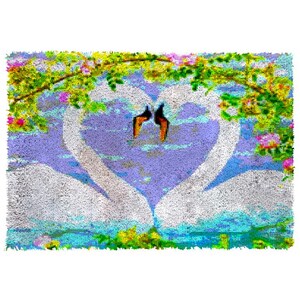 Eternal Devotion: Latch Hook Rug Kit, Symbolic Love Designs, Perfect for Celebrating Everlasting Love