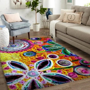 Latch Hook Rug Flower Kits Plush Wall Tapestry Kits style DIY Carpet Rug Chunky Yarn Arts Cushion Crocheting Floor Mat Crafts