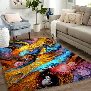 Latch Hook Kits, Large Latch Hook Rug Kit for Adults with Printed Canvas - Embroidered Rug Kits: Add a Touch of Elegance to Your Home