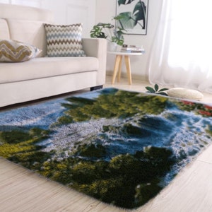Tufted Rug Pillow Kit: Colorful Cushion Cover for Birthday and Christmas Presents