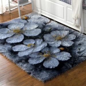Latch Hook Rug and Kit Bundle - Create a Colorful Cushion for Your Home!