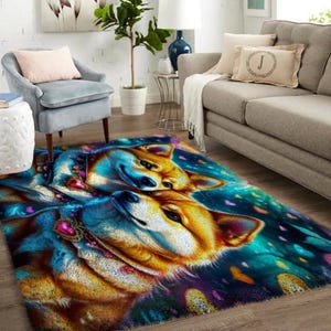 Latch Hook Kits, Large Latch Hook Rug Kit for Adults with Printed Canvas - Aniaml Dog