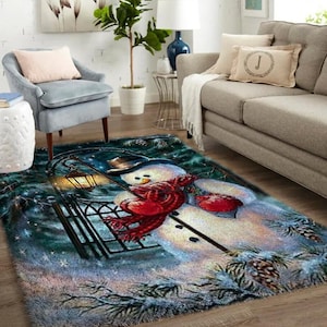 Christmas Printed Canvas Latch Hook Rug Kit - Perfect DIY Craft for Adults