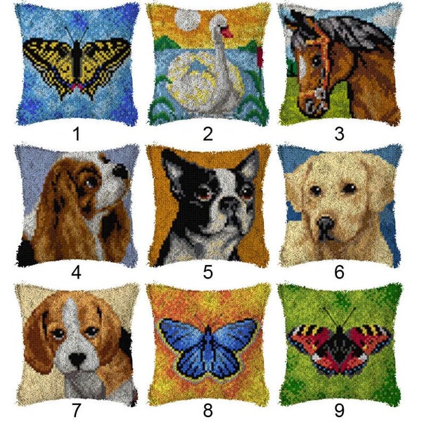 Latch Hook Rug Kits Pug Etsy