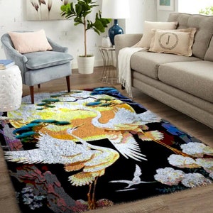Timeless Elegance: Classical Latch Hook Rug, Vintage-Inspired Home Decor, Perfect Gift