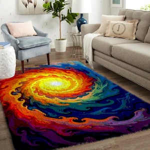 Tapis arc-en-ciel à crochets, grand kit de tapis à crochets, parfait pour une décoration de salon