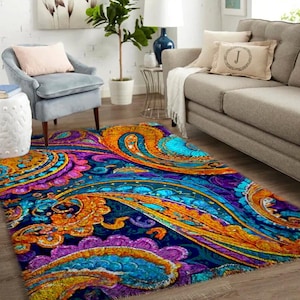 Abstract Decor Latch Hook Kits: Unique Tapestries - Large Latch Hook Rug Kit for Adults Latch Hook Kits with Printed Canvas