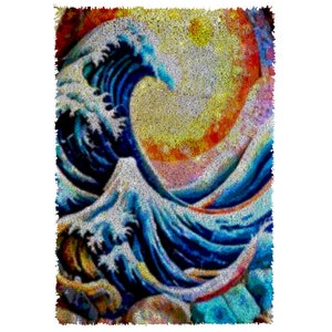 Handmade Latch Hook Kit and Rug: Tufted Rug Creation for Adults