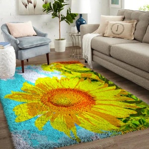 Alfombra Sunset Serenade: patrón de paisaje cálido, decoración acogedora, regalo ideal para él o para el hogar
